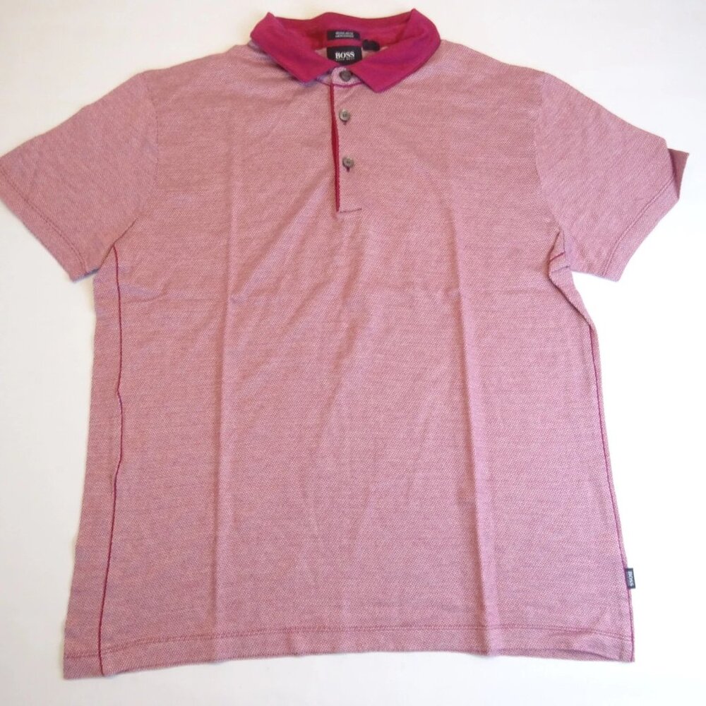 Boss Hugo Boss Polo Regular Fit Mercerised Red Size Medium